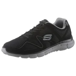 Sneaker SKECHERS "Verse", Herren, Gr. 39, schwarz, Leder, Textil, unifarben, sportlich, Schuhe, mit Memory Foam-Ausstattung, Freizeitschuh, Halbschuh, Schnürschuh
