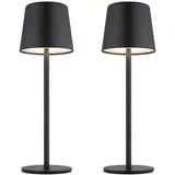 GLOBO Tischlampe Schwarz 2 St.