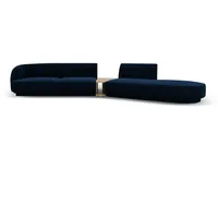 Micadoni Sofa Miley, modular 4-Sitzer mit 1 Armlehne blau