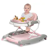 Bronea Lauflernhilfe 4-in-1 Lauflernwagen Gehfrei Baby Schaukel Lauflernhilfe Babywalker rosa