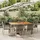 vidaXL Garten-Essgruppe 7-tlg. Grau
