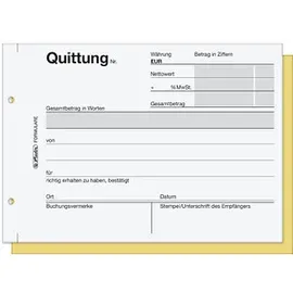 Herlitz Formularbuch Quittung A6 Gelb