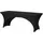 Perel Tischüberzug Bogenform 180 cm x 75 cm x 74 cm Schwarz