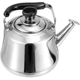 Cabilock Retro Wasserkocher 1 L - Pfeifkessel Flötenkessel Teekessel Mit Siebeinsatz - Metall Kessel Zum Wasserkochen