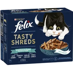 Felix Tasty Shreds Geschmacksvielfalt aus dem Wasser 10x80G