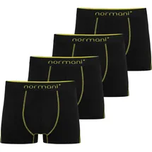 Normani Boxershorts unifarben gelb/schwarz XL 4er Pack