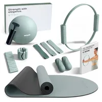 NEOLYMP Pilates Set für Zuhause – E-Book Größe Plus Sky Blue in Bunt Plus mit Pilates Matte