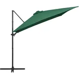 vidaXL Ampelschirm mit LED-Leuchten 250 x 250 cm grün