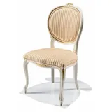 Casa Padrino Luxus Barock Esszimmer Stuhl Beige / Elfenbein / Gold - Barock Möbel - Made in Italy