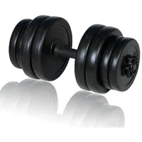 vidaXL Hantel 1 Stk. 15 kg Hantel schwarz