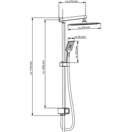Schütte SILVER Rain Überkopf-Brauseset