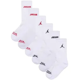 Jordan Jungen Legend Crew 6Pk Sokken, White, 5/7 Jahre - Jahre