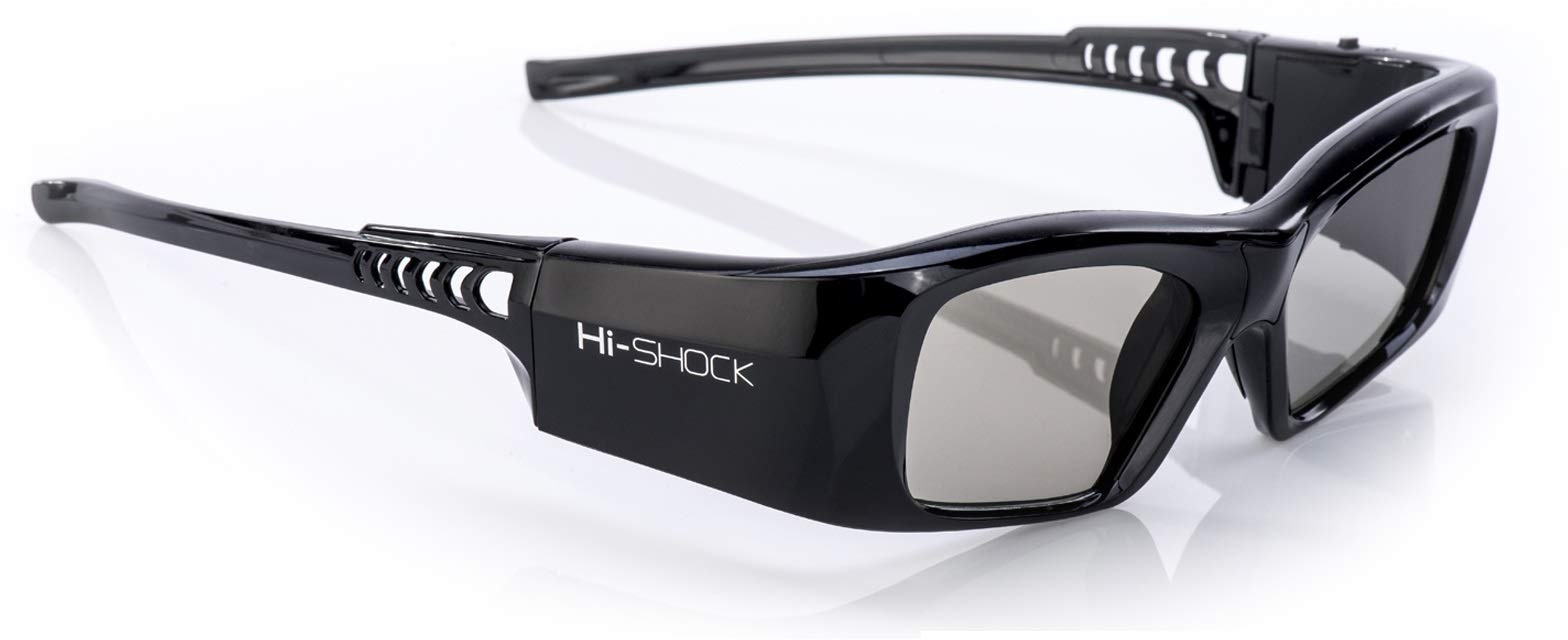 Hi-Shock BT/RF Pro Black Diamond | Bluetooth 3D Brille für 3DTV & 3D-RF Beamer von Sony, Epson, Jvc, Samsung, Panasonic [Shutterbrille | 120 Hz | wiederaufladbar | 39g | Funk]
