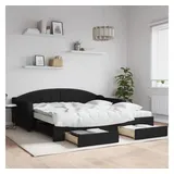 vidaXL Tagesbett 100 x 200 cm Schwarz