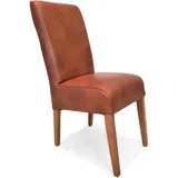 Quattro Meble Braunes Echtleder Stühle David Lederstühle Echt Leder Granada Savannah Esszimmerstuhl Lehnstuhl Rindsleder Volleder Esszimmerstühle Esszimmer Stuhl