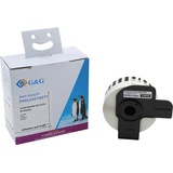 G&G Etiketten Rolle Kompatibel ersetzt Brother DK-22210 29mm x 30.48m Papier Weiß Permanent haftend