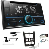 Kenwood DPX-7300DAB Autoradio Bluetooth DAB+ für Dacia Logan 2008-2011 braun