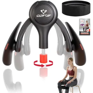 Oberschenkeltrainer, 15-70 lbs Beckenbodentrainer für Frau, Multifunktionaler Gesäßtrainer, Po Trainer mit Resistance Bands, Beinpresse für Zuhause, Beckenboden Trainingsgerät zum Formen, Yoga