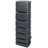 4rain Regenwasser-Wandtank Slim Wood Decor graphite grey 350 Liter