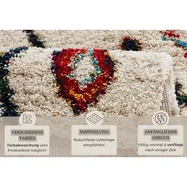 HANSE HOME Hochflor-Teppich Geometric, rechteckig, Höhe: 30 mm, Shaggy, Flokati, Boho Design, Weich, Flauschig, Geometrisches Muster bunt 160 cm x 230 cm x 30 mm