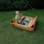 Promadino Sandkasten Donald Kiefer klappbare Abdeckung (BxTxH) 120x120x24 cm