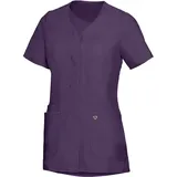 BP Med Tunics 1764-241-0890 Kasack für Damen - 1/2 Ärmel und V-Ausschnitt - 49% Baumwolle, 48% Polyester, 3% Elastolefin - Schlanke Passform - Größe: Sn - Farbe: aubergine