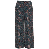 S.Oliver Damen Pyjamahose petrol-geblümt