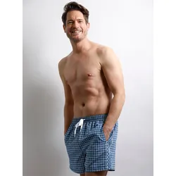 Badeshorts FEEL GOOD, Herren, Gr. 7, Normalgrößen, blau (topas), Polyester, Badehosen Badeshorts Strandshorts