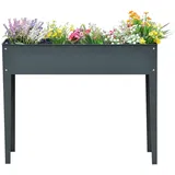 Outsunny Hochbeet 100 x 30 x 80 cm Dunkelgrau