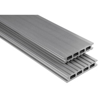 Kovalex WPC Terrassendiele glatt Grau Zuschnitt 2,6x14,5x420cm