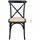 SIT Möbel Stuhl mit Rattan-Sitzfläche | 2er-Set | gepolsterter Sitz | Hevea Holz schwarz | B 48 x T 52 x H 89 cm | 02410-11 | Serie STUHL