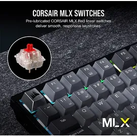 Corsair K65 PLUS WIRELESS, Gaming Tastatur, Mechanisch, kabellos, Schwarz/Grau