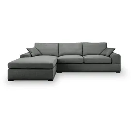 xonox Eckcouch Strukturstoff L-Form 3-Sitzer Grau