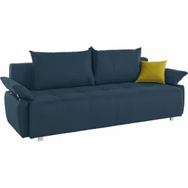 Collection AB Schlafsofa »Funtastic«, mit Federkern, Bettfunktion, inklusive 2 Rücken- und 1 Zierkissen, blau