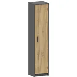 matkam Schrank Holzwerkstoff 40x182x35 cm Anthrazit