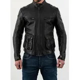 Rokker Goodwood Lederjacke Schwarz XXL