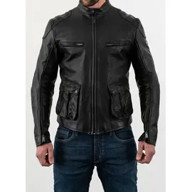 Rokker Goodwood Lederjacke Schwarz XXL