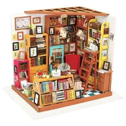 getDigital Miniatur-Haus Bausatz Sam's Arbeitszimmer, 22x18x19 cm, Beleuchtung CR2032-Batterien