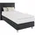 Westfalia Schlafkomfort Boxspringbett, inkl. Kaltschaum-Topper und Zierkissen Strukturstoff, Liegefläche B/L: 90 cm x 200 cm, H3, 7-Zonen-Kaltschaummatratze, grau Boxspringbett, Made in Germany - Möbel