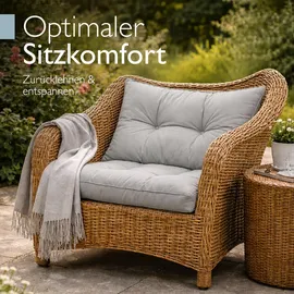 Beautissu Lounge Kissen Set 60 x 60 cm / 60 x 40 cm Hellgrau