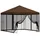 vidaXL Garten Pavillon 3 x 3 m inkl. 4 Seitenteile Braun
