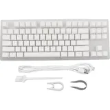 87 Tasten Tastatur, 87 Tasten RGB beleuchtete Glasscheibe, Mechanische Gaming Tastatur, Typ C, Kabelgebundener USB3.1 Computer mit Durchscheinender Basis, USB Gaming Tastatur für PC (Blauer Schalter)