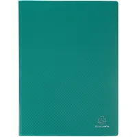 Exacompta 12x Sichtmappe A4 flexiblem Polypropylen, 50 Hüllen, Dunkelgrün,