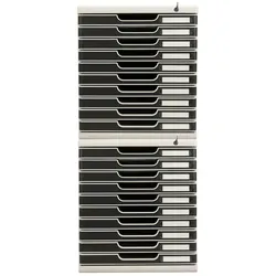 Exacompta 332014D 1x MODULO A4 - 10 Laden mit Schlüssel verschliessbar Office - Schwarz