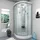 SeniorBad D10-20T1 Komplettdusche mit Schiebetür 100 x 100 cm weiß Sicherheitsglas D10-20T1
