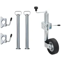 vidaXL Stützrad 60 mm mit 2 Stützrohren und 3 Klemmen
