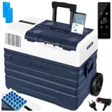 KESSER Thermobehälter, Kompressor Kühlbox elektrisch Gefrierbox, Mit APP-Steuerung blau 52000 ml