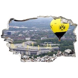 wall-art Wandtattoo »3D Fußball BVB Heißluftballon«, (1 St.), bunt