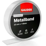 Gauder Metallband, weiß, Ferroband, selbstklebend, 1mm Stärke, 35 mm) x 1 m