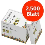 infowerk Druckerpapier Kopierpapier 2500 Blatt 5 x 500 A4 80g Premium Hochweiß 160 Testsieger PEFC